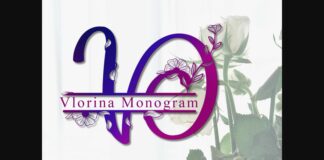 Valina Monogram Font Poster 1