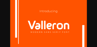 Valleron Font Poster 1