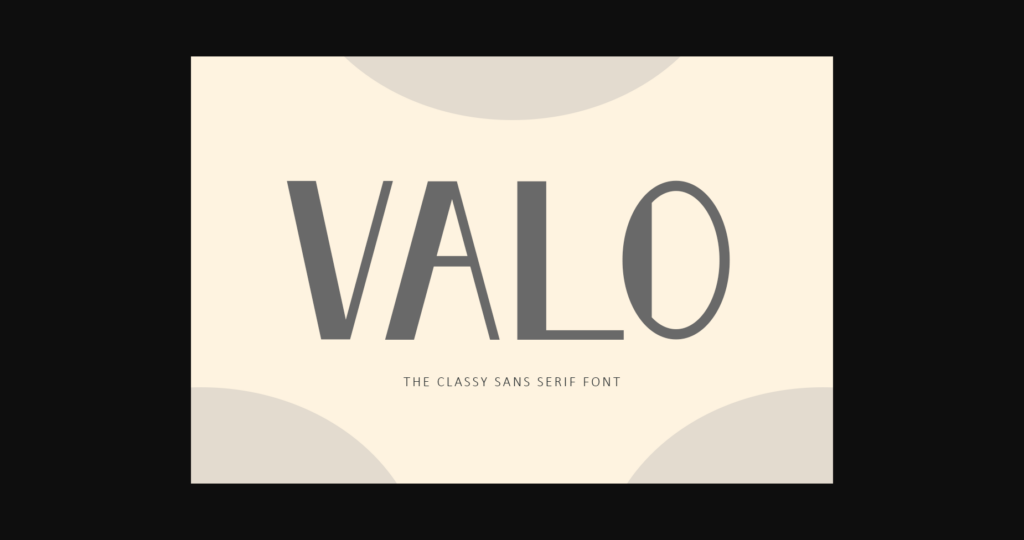 Valo Font Poster 1