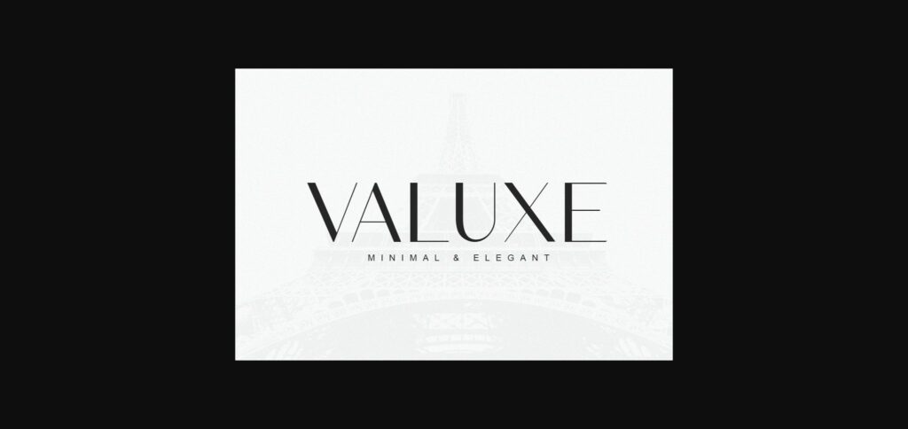 Valuxe Font Poster 3