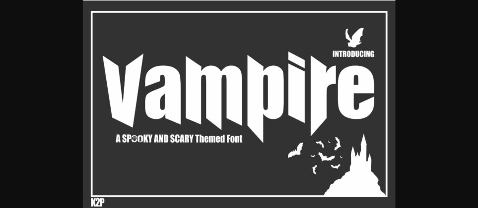 Vampire Halloween Font Poster 3