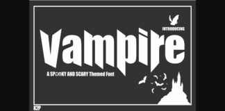 Vampire Halloween Font Poster 1