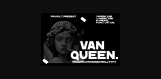 Van Queen Font Poster 1