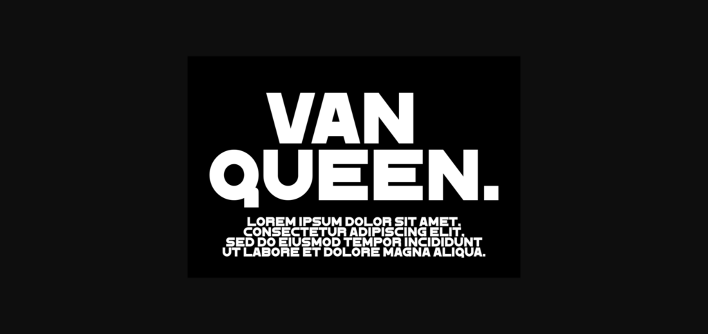 Van Queen Font Poster 7