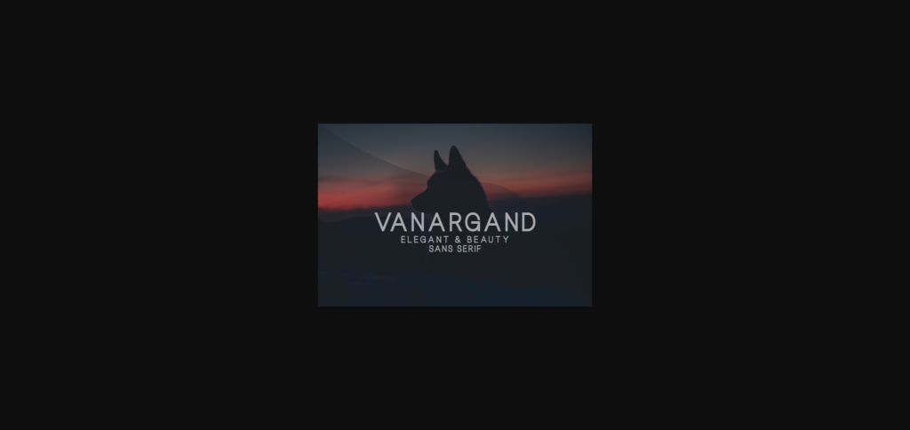 Vanargand Font Poster 3