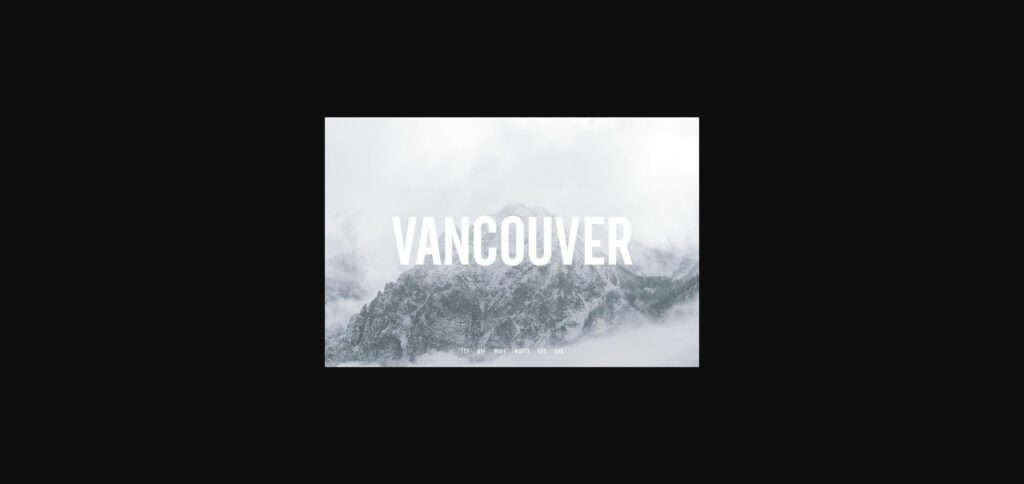 Vancouver Font Poster 5