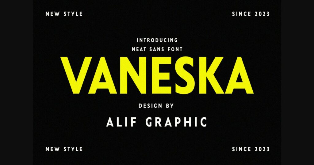 Vaneska Font Poster 3