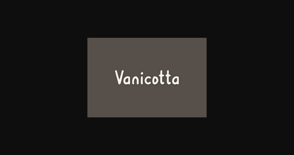 Vanicotta Font Poster 1