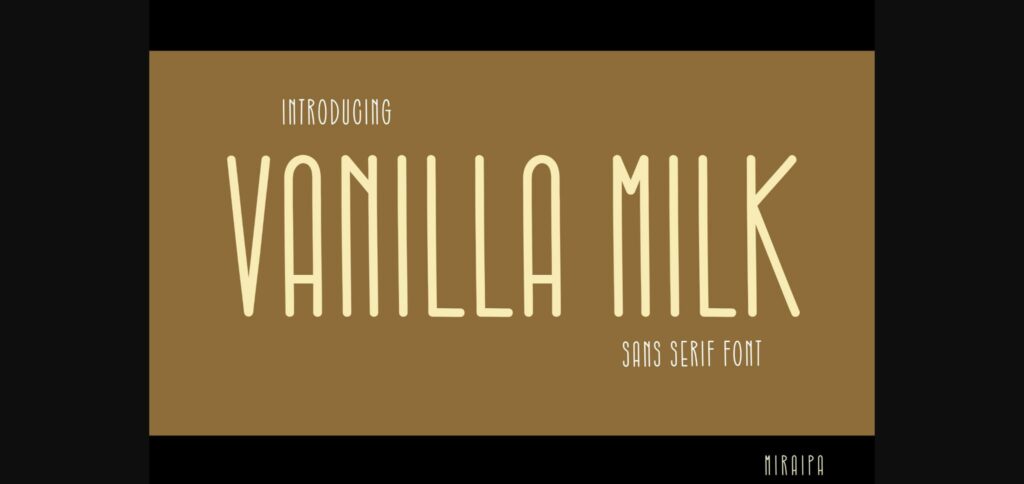 Vanilla Milk Font Poster 3