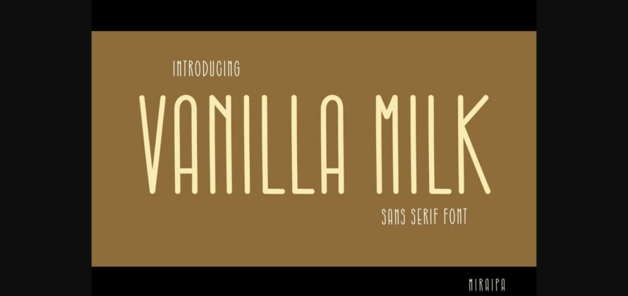 Vanilla Milk Font Poster 1