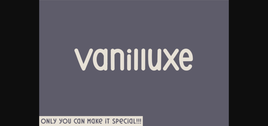 Vanilluxe Font Poster 3