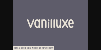 Vanilluxe Font Poster 1