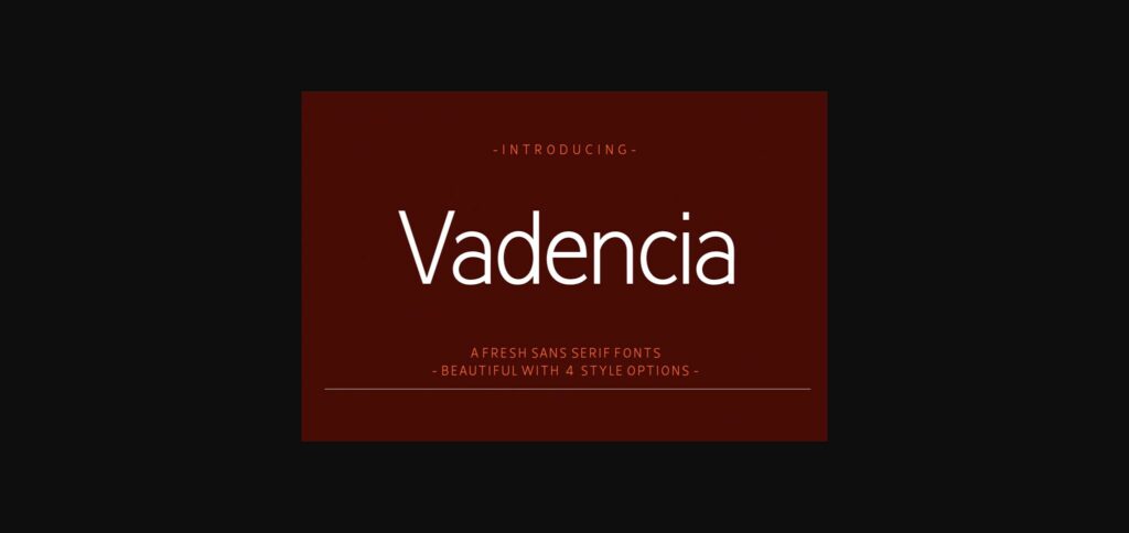 Vadencia Font Poster 3