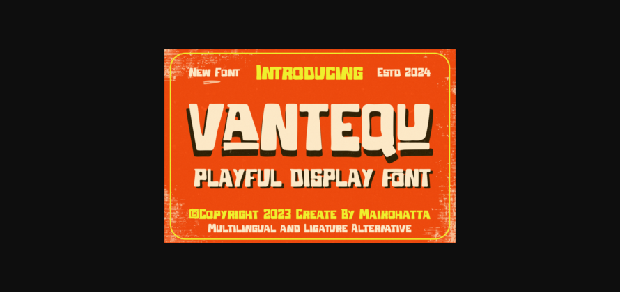 Vantequ Font Poster 3