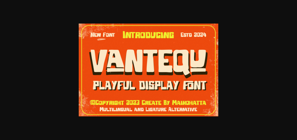 Vantequ Font Poster 1