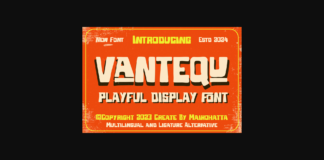 Vantequ Font Poster 1