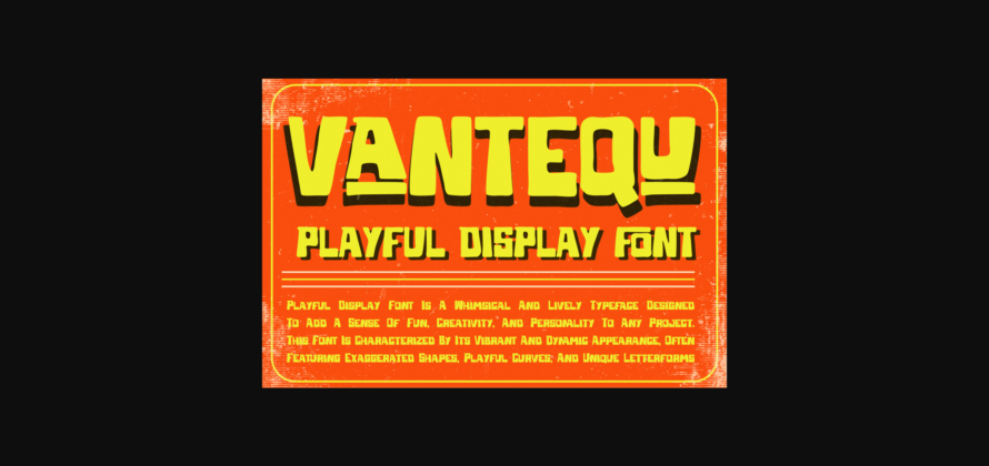 Vantequ Font Poster 4