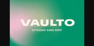 Vaulto Black Font Poster 1