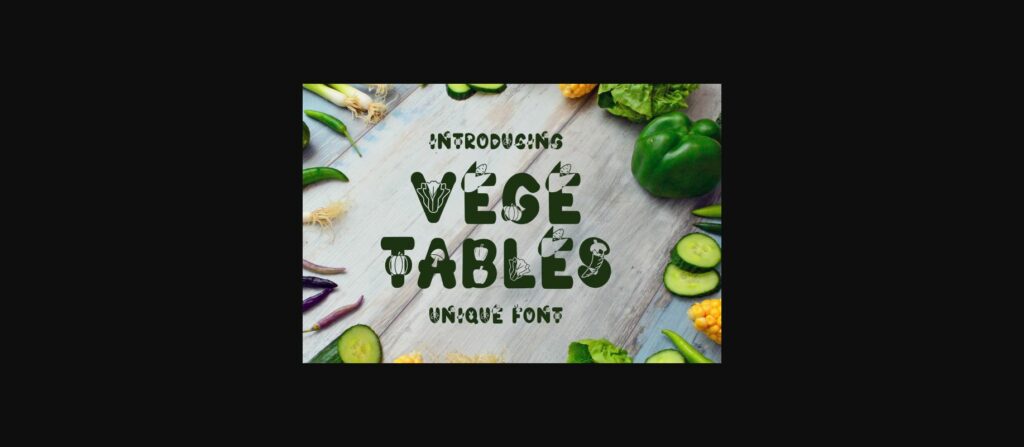 Vegetables Font Poster 1