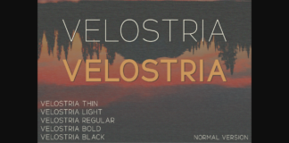 Velostria Font Poster 1