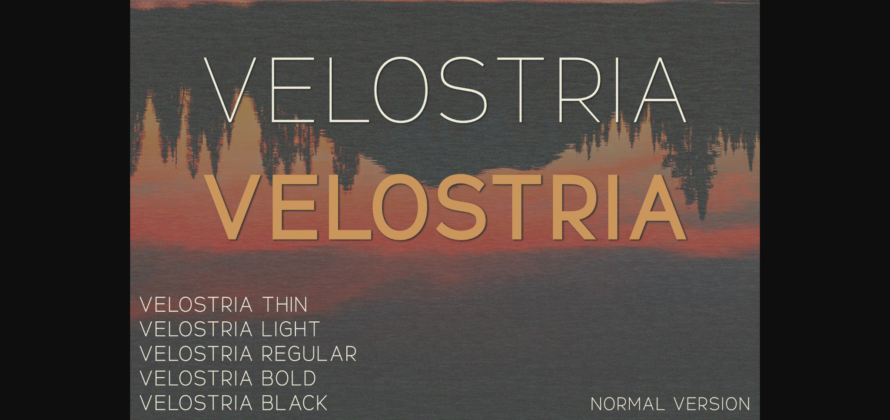 Velostria Font Poster 1