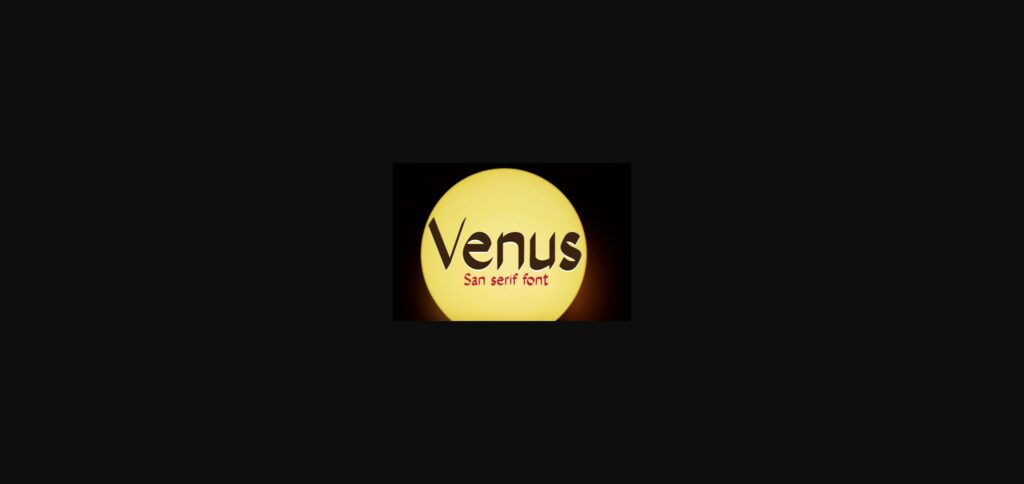 Venus Font Poster 1