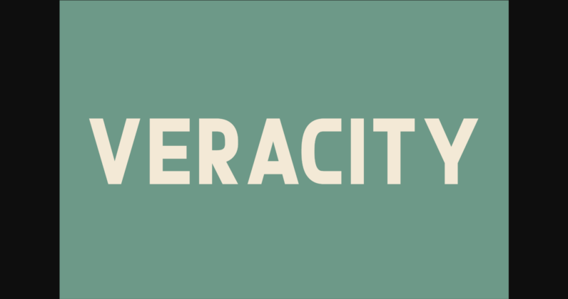 Veracity Font Poster 1