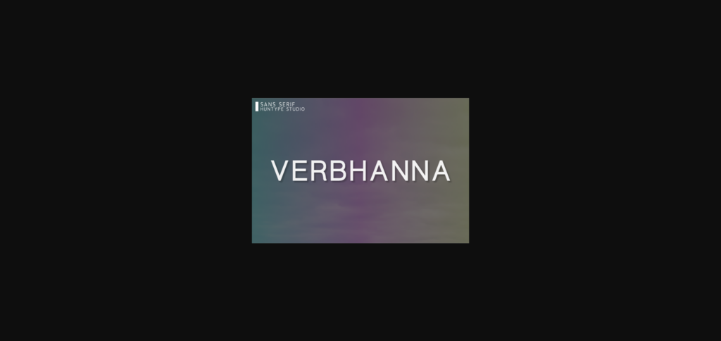 Verbhanna Font Poster 1