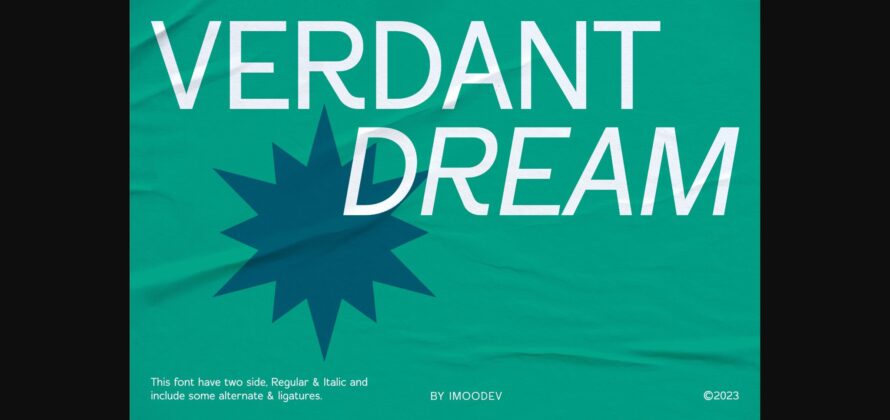 Verdant Dream Font Poster 3