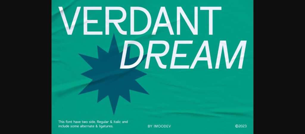Verdant Dream Font Poster 3