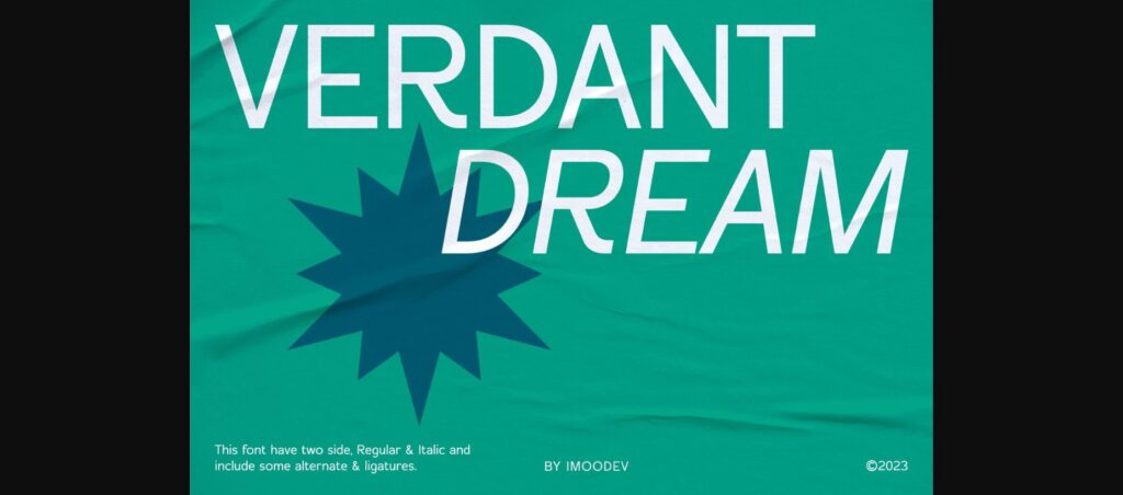 Verdant Dream Font Poster 1