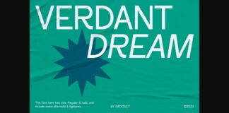 Verdant Dream Font Poster 1