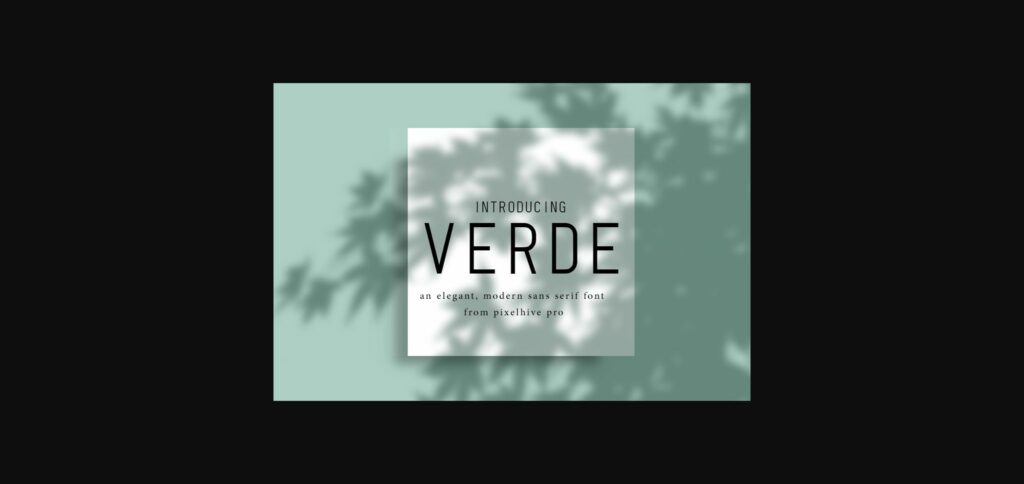 Verde Font Poster 3