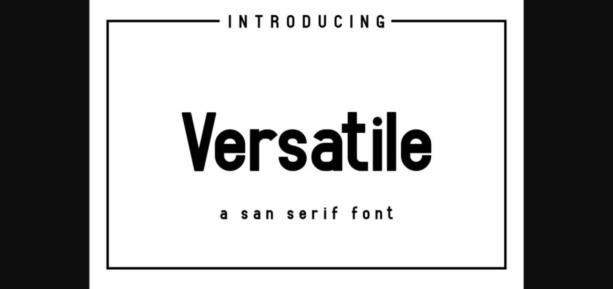 Versatile Font Poster 3