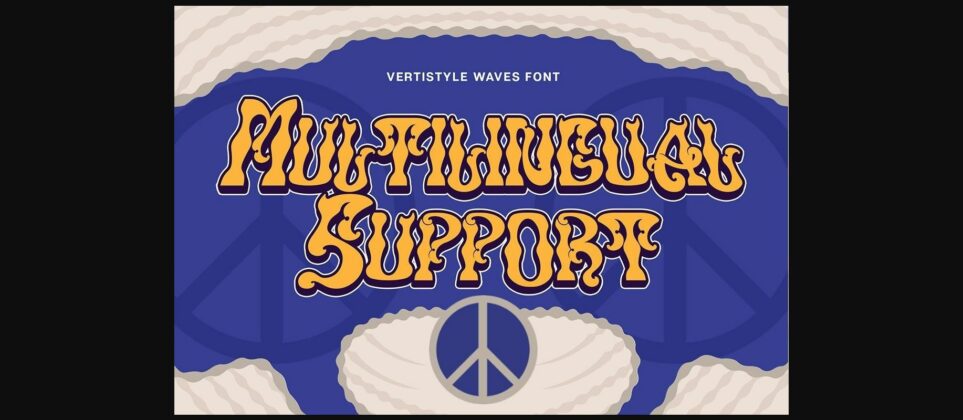 Vertistyle Waves  Font Poster 5