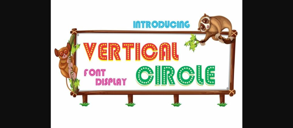 Vertical Circle Font Poster 3