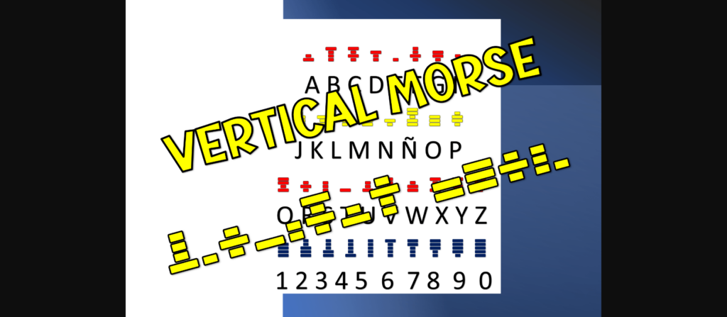 Vertical Morse Font Poster 1