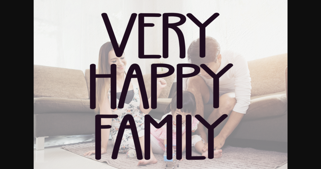 Very Happy Family Font Poster 3
