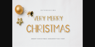 Very Merry Christmas Font Poster 1