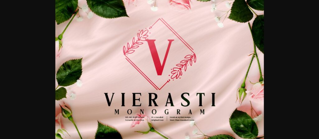 Vierasti Monogram Font Poster 3