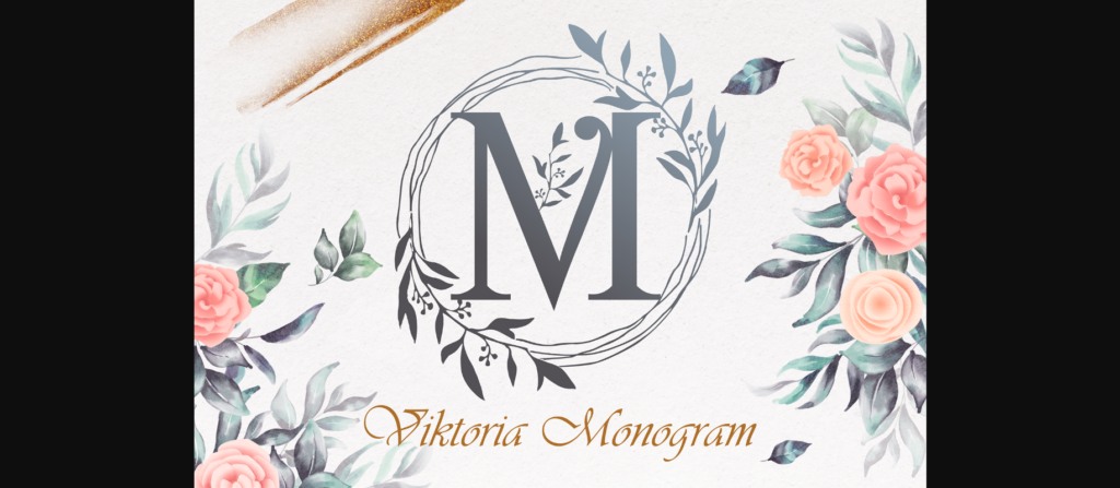 Viktoria Monogram Font Font Poster 3