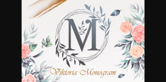 Viktoria Monogram Font Font Poster 1