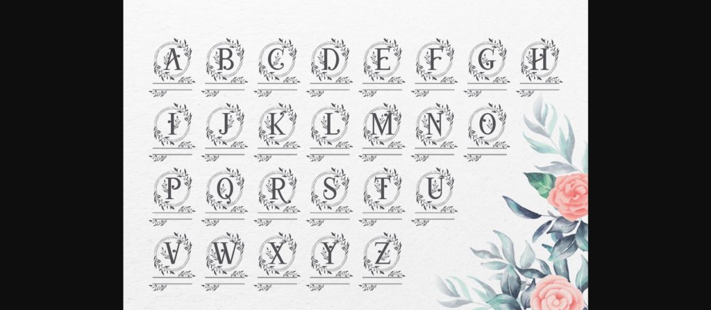 Viktoria Monogram Font Font Poster 9