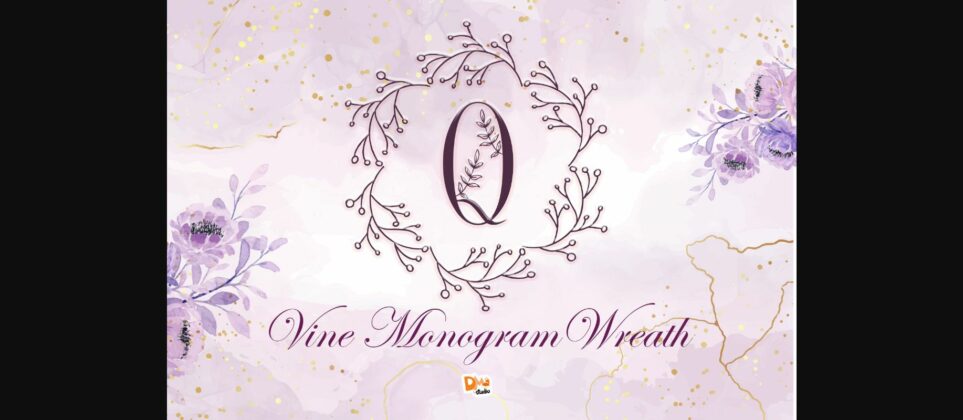 Vine Monogram Wreath Font Poster 1