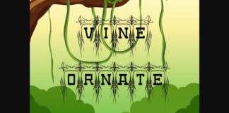 Vine Ornate Font Poster 1