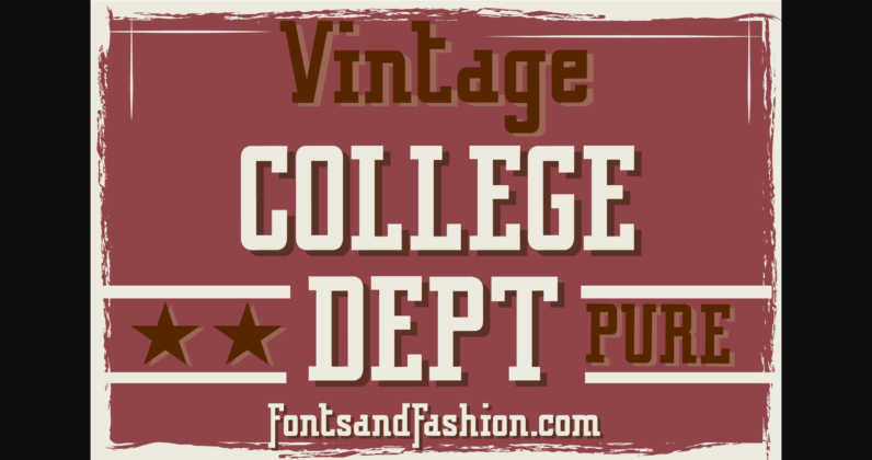 Vintage College Dept Pure Poster 5