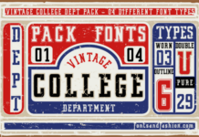 Vintage College Fonts