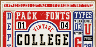 Vintage College Fonts