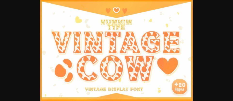 Vintage Cow Font Poster 3