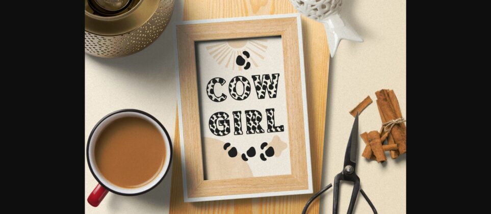 Vintage Cow Font Poster 9